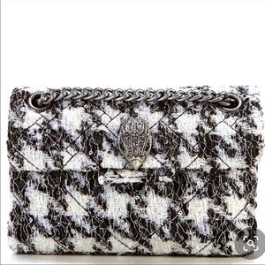 Kurt Geiger Mini Tweed Houndstooth Kensington Bag